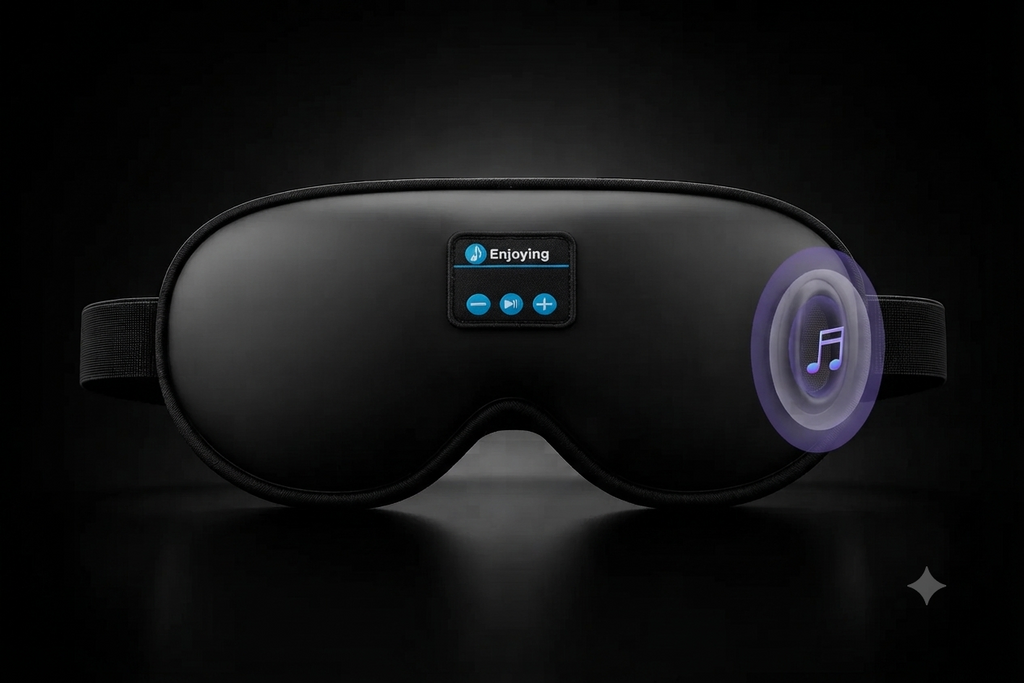 Auryvell Premium Foam Sleep mask w/ Internal Speaker Headphones