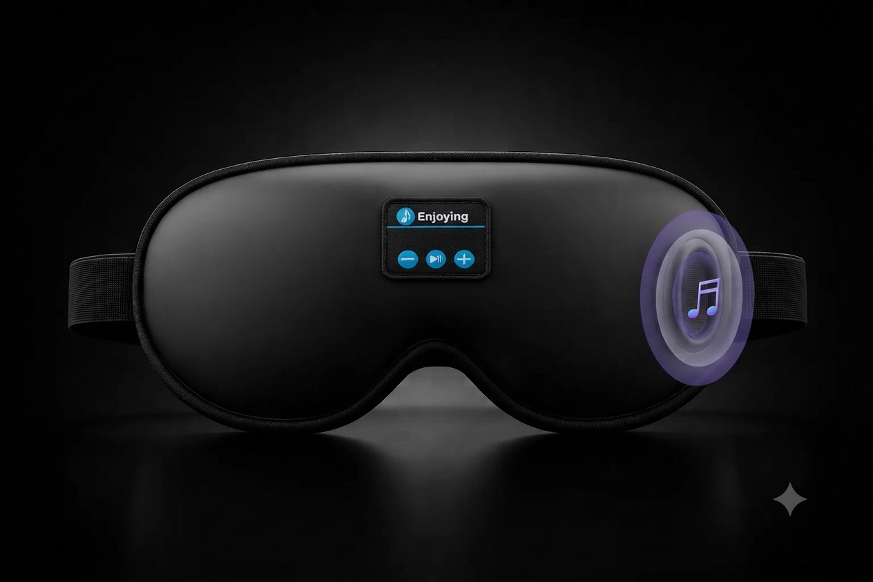 Auryvell Premium Foam Sleep mask w/ Internal Speaker Headphones